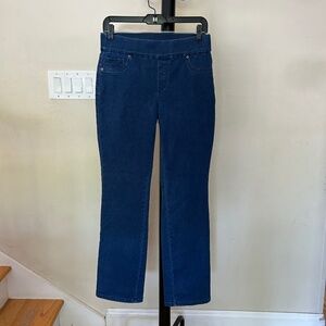Styleco Denim Pull On Elastic Waist Straight Leg Jeans